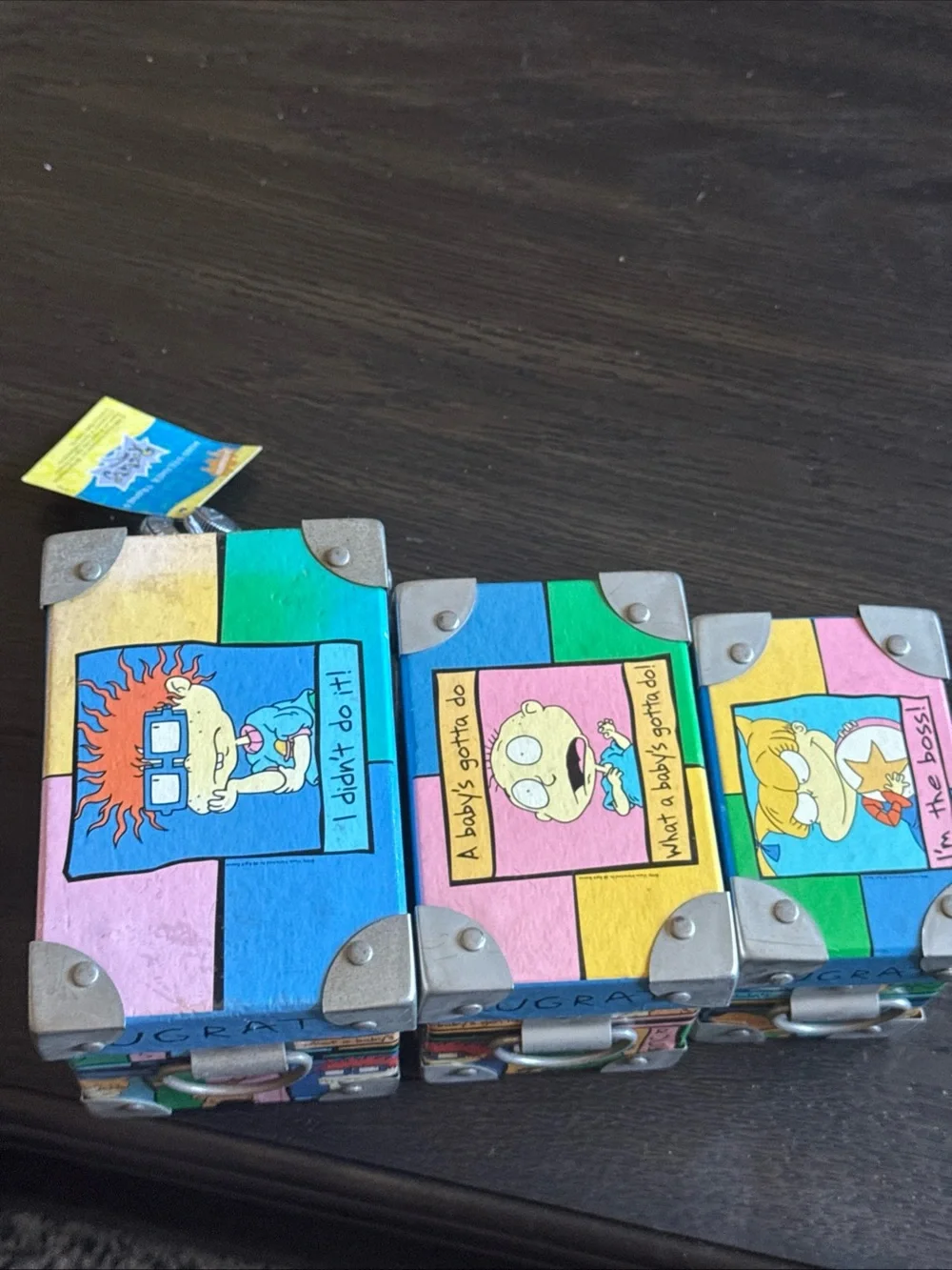 Rugrats Themed Colorful mini steamer, trunk, set - vintage 1998